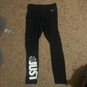 Nike Black and White Leggings with mesh